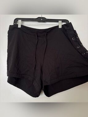 Torrid Black High-Waist Lace Up Shorts NWOT